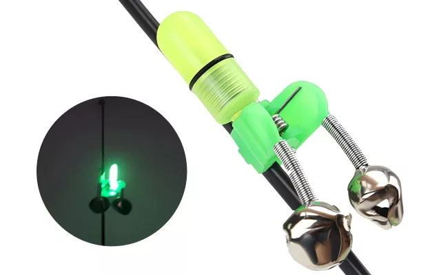 LED Light Fishing Alarm Bells w/ Easy Clip - Includes 10 LED