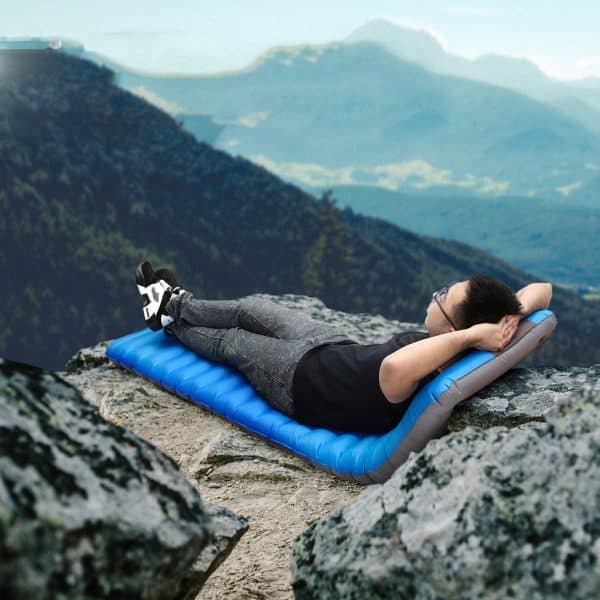 Inflatable air sleeping pad