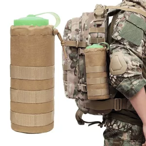 water bottle bag, molle water bottle pouch, water bottle carry bag, attaching water bottle to backpack