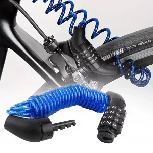 bike lock, bike cable lock, bike anti theft, 4 digit combination lock