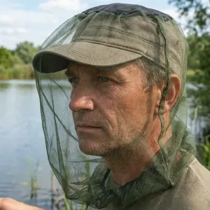 mosquito net hat, mosquito hat, mosquito face net, fishing hat net