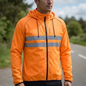 Ultralight Hooded Cycling Windbreaker Waterproof Reflective Jacket