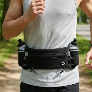 Marathon Race Waist Belt Running Bib Water Bottle Holder